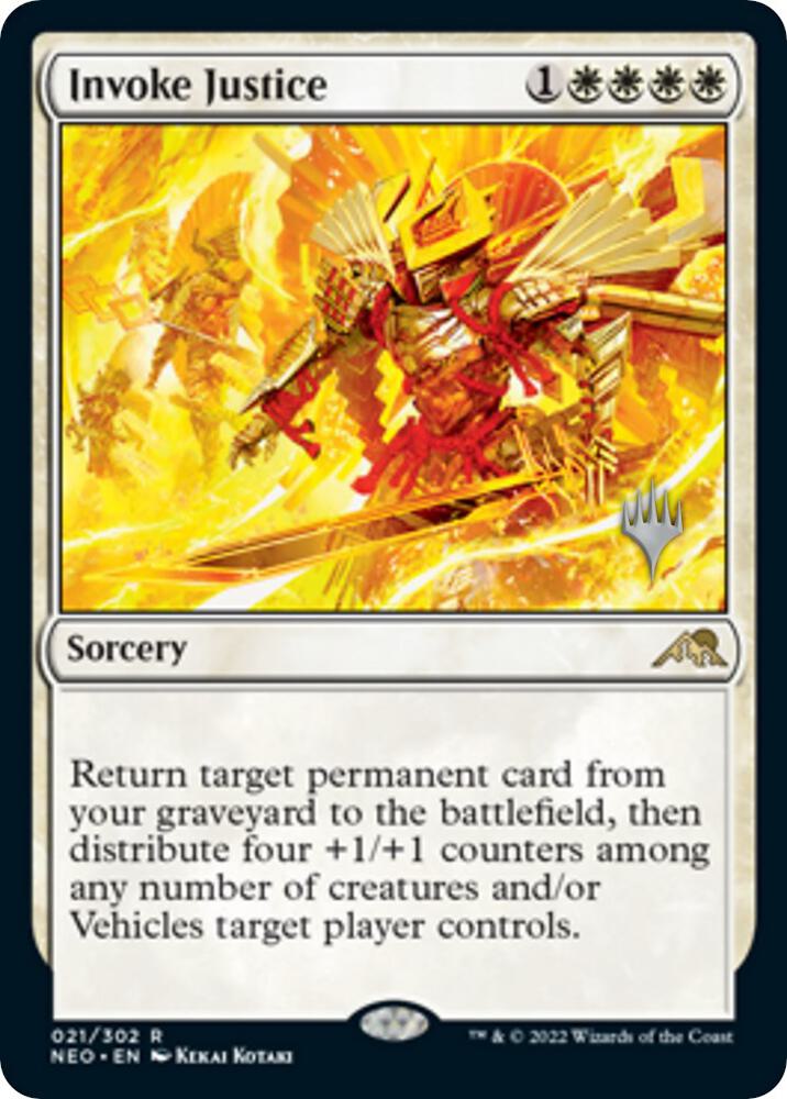 Invoke Justice 21 (Promo Pack: Kamigawa: Neon Dynasty)  | Good Games Adelaide SA