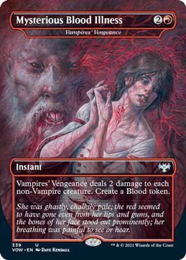 Mysterious Blood Illness Vampires Vengeance 339 (Innistrad: Crimson Vow)  - Foil | Good Games Adelaide SA