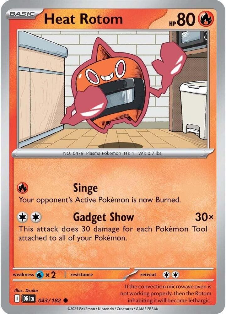 Heat Rotom 043/182 (SV10: Destined Rivals)  | Good Games Adelaide SA