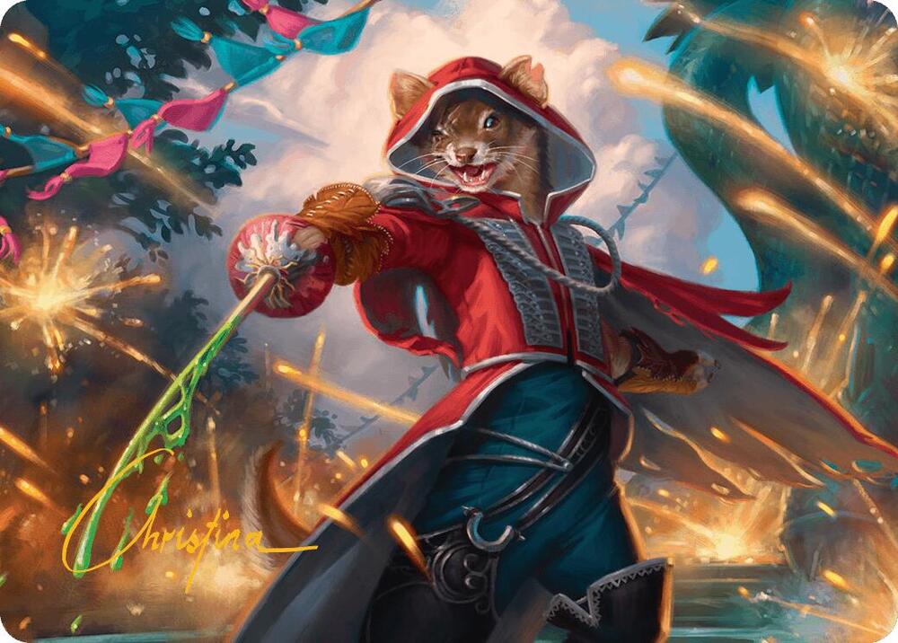 The Infamous Cruelclaw Art Card Gold Stamped Signature 28 (Art Series: Bloomburrow)  | Good Games Adelaide SA