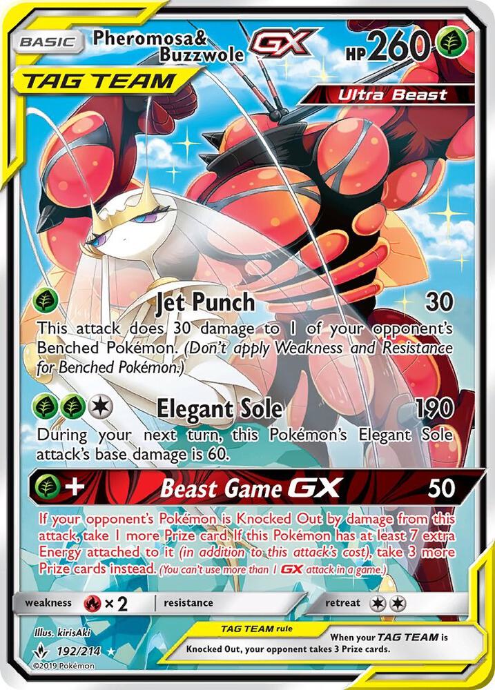 Pheromosa and Buzzwole GX Alternate Full Art 192/214 (SM - Unbroken Bonds)  - Holofoil | Good Games Adelaide SA