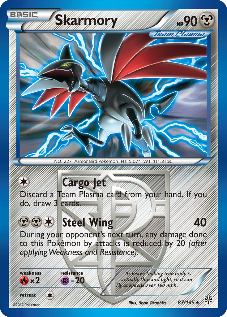 Skarmory (87/135) [Black & White: Plasma Storm] | Good Games Adelaide SA