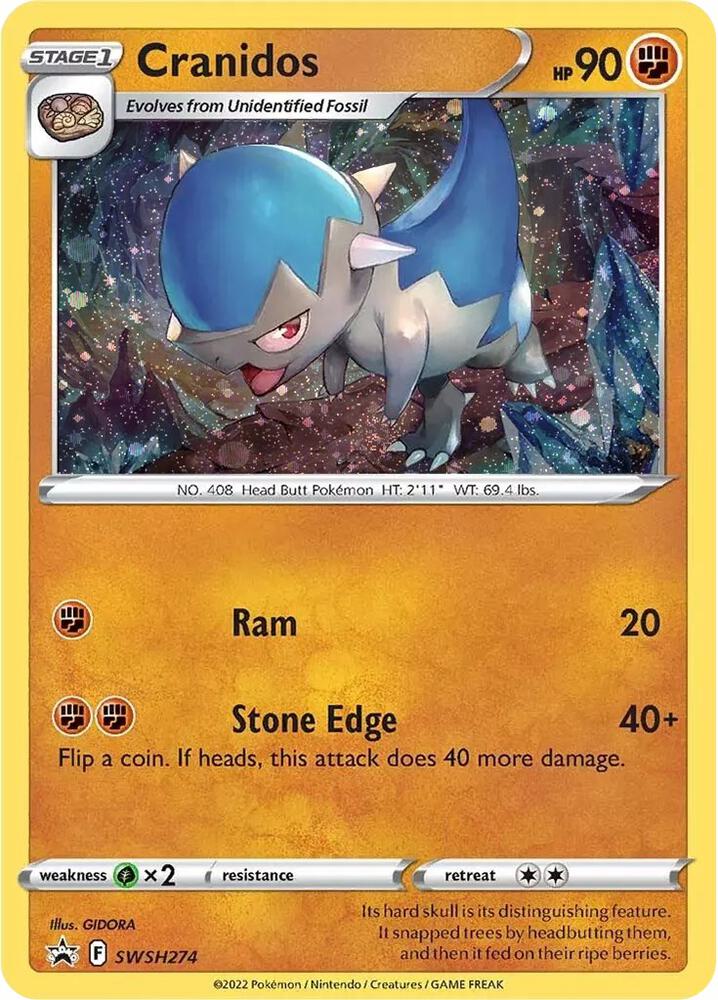 Cranidos SWSH274 (SWSH: Sword & Shield Promo Cards)  - Holofoil | Good Games Adelaide SA