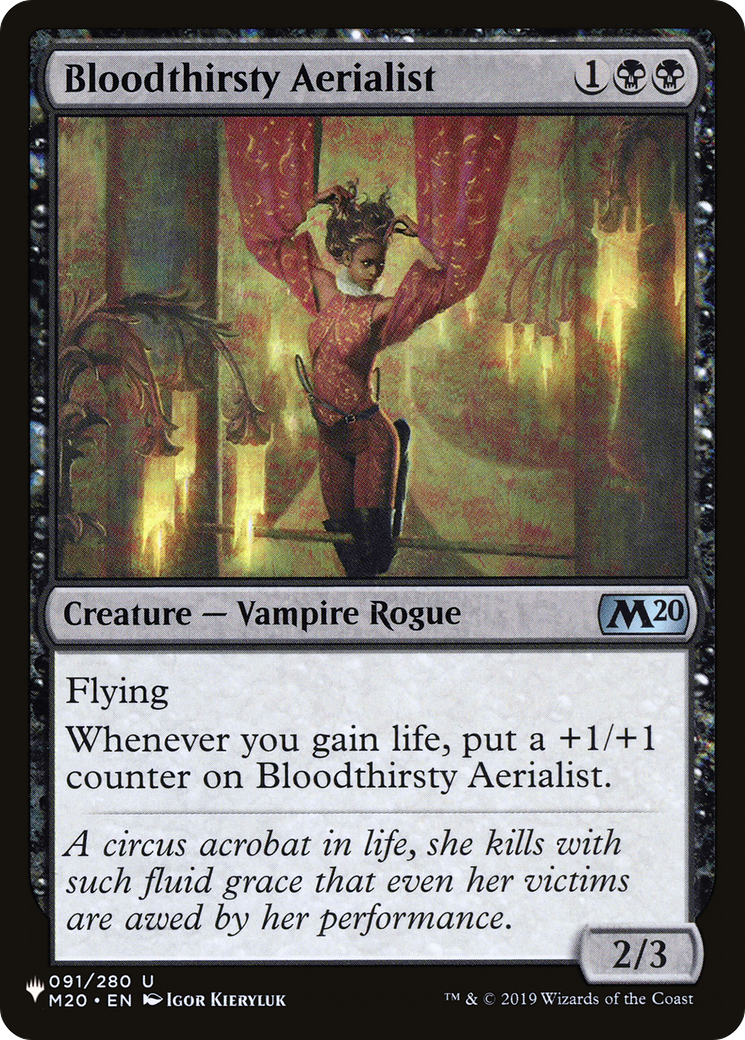 Bloodthirsty Aerialist [The List Reprints] | Good Games Adelaide SA