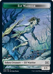 Elf Warrior // Plant Double-sided Token [Double Masters Tokens] | Good Games Adelaide SA