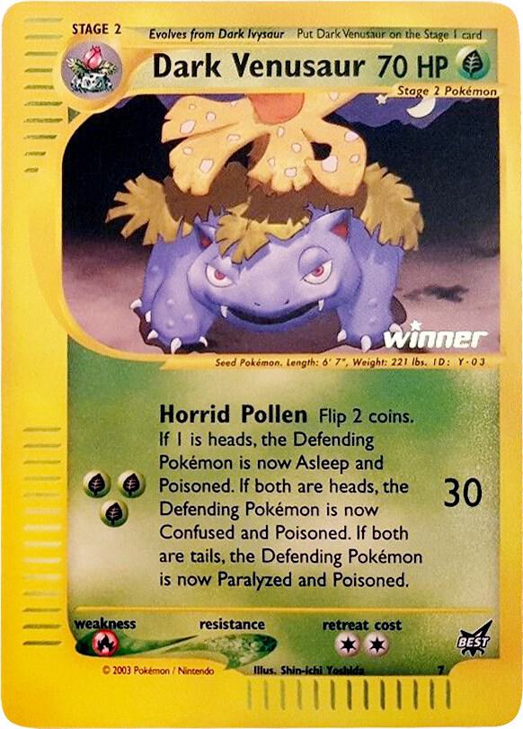 Dark Venusaur 7 Winner 007/009 (Best of Promos)  | Good Games Adelaide SA