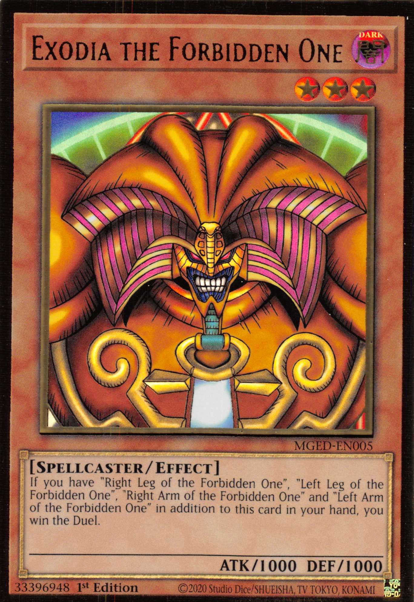 Exodia the Forbidden One [MGED-EN005] Gold Rare | Good Games Adelaide SA