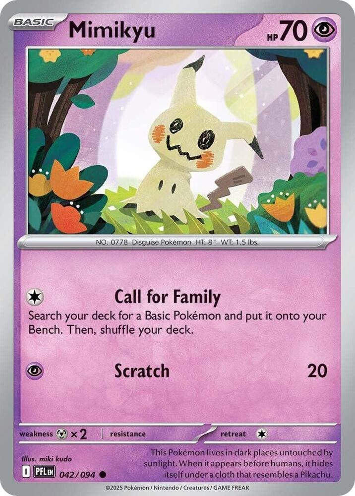 Mimikyu 042/094 (ME02: Phantasmal Flames)  - Reverse Holofoil | Good Games Adelaide SA