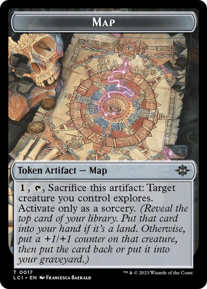 Treasure 0018 Map Double Sided Token 17 // 18 (The Lost Caverns of Ixalan)  | Good Games Adelaide SA