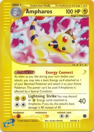 Ampharos 034/165 (Expedition)  - Reverse Holofoil | Good Games Adelaide SA
