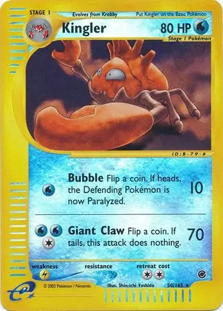Kingler 050/165 (Expedition)  - Reverse Holofoil | Good Games Adelaide SA