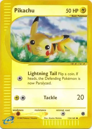 Pikachu 124/165 (Expedition)  - Reverse Holofoil | Good Games Adelaide SA