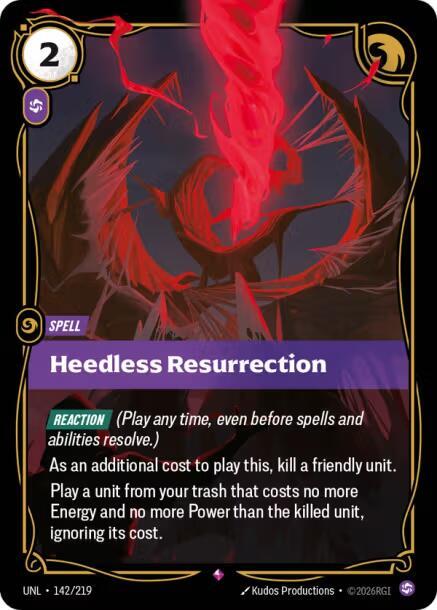 Heedless Resurrection 142/219 (Unleashed)  - Foil | Good Games Adelaide SA