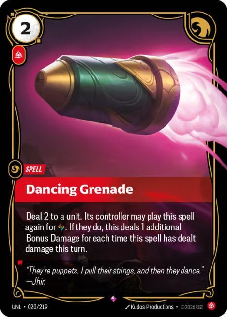Dancing Grenade 020/219 (Unleashed)  - Foil | Good Games Adelaide SA