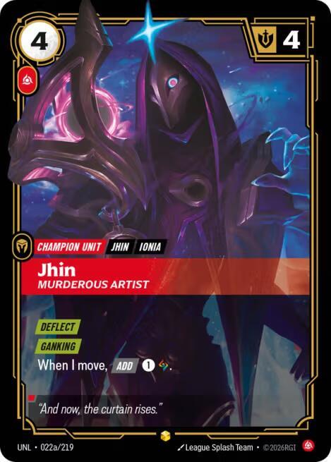 Jhin - Murderous Artist 022a/219 (Unleashed)  - Foil | Good Games Adelaide SA