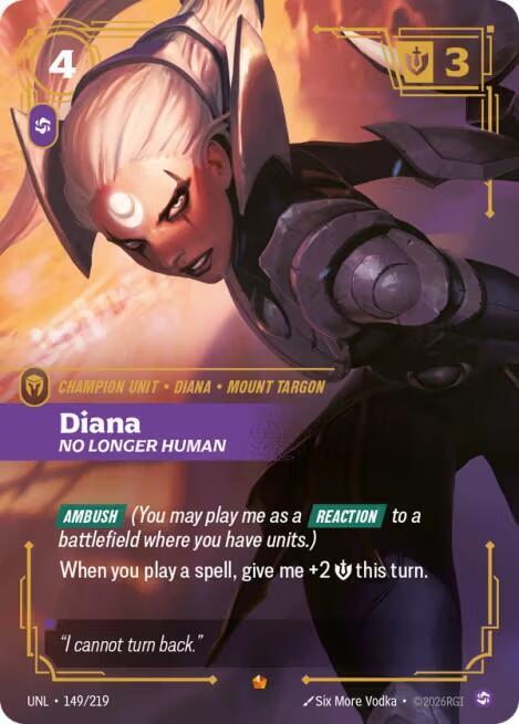 Diana - No Longer Human 149/219 (Unleashed)  - Foil | Good Games Adelaide SA