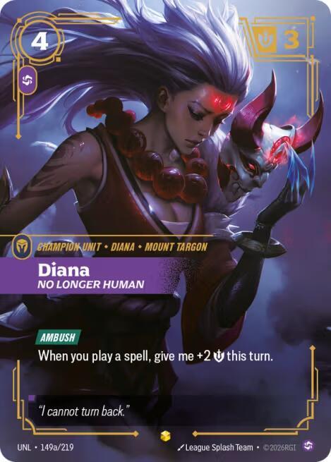 Diana - No Longer Human 149a/219 (Unleashed)  - Foil | Good Games Adelaide SA