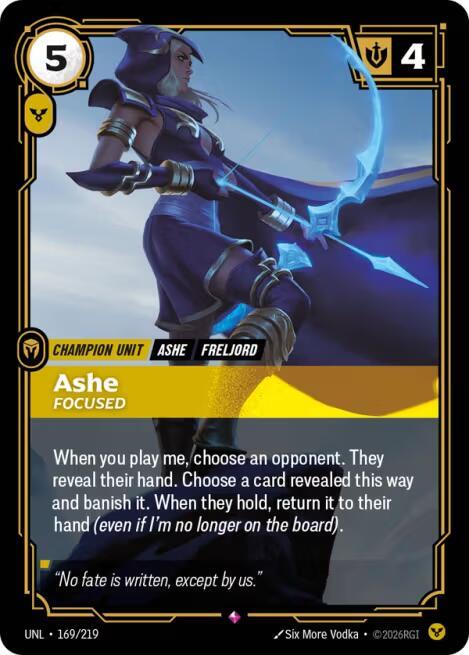 Ashe - Focused 169/219 (Unleashed)  - Foil | Good Games Adelaide SA