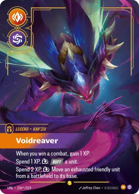 Kha'Zix - Voidreaver 236*/219 (Unleashed)  - Signature Foil | Good Games Adelaide SA