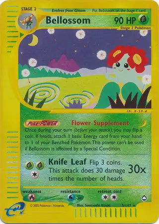 Bellossom 005/147 (Aquapolis)  - Reverse Holofoil | Good Games Adelaide SA