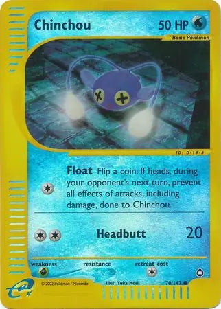 Chinchou  070/147 (Aquapolis)  - Reverse Holofoil | Good Games Adelaide SA