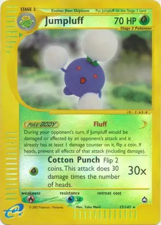 Jumpluff 017/147 (Aquapolis)  - Reverse Holofoil | Good Games Adelaide SA