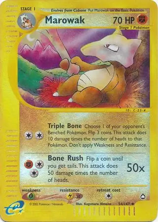 Marowak 054/147 (Aquapolis)  - Reverse Holofoil | Good Games Adelaide SA