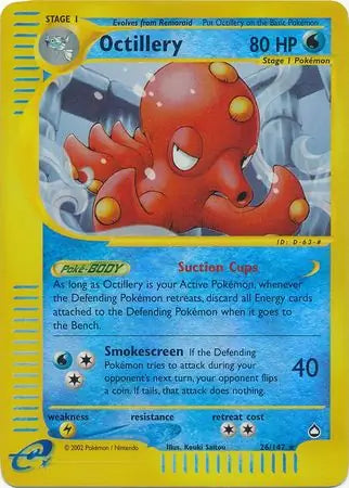 Octillery 026/147 (Aquapolis)  - Reverse Holofoil | Good Games Adelaide SA
