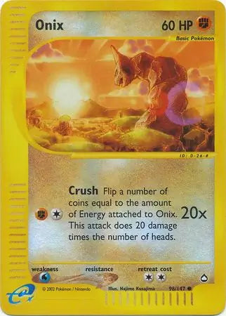 Onix 098/147 (Aquapolis)  - Reverse Holofoil | Good Games Adelaide SA