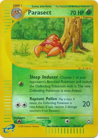 Parasect 027/147 (Aquapolis)  - Reverse Holofoil | Good Games Adelaide SA
