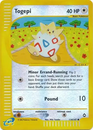 Togepi 114/147 (Aquapolis)  - Reverse Holofoil | Good Games Adelaide SA