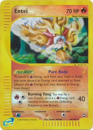 Entei 010/147 (Aquapolis)  - Reverse Holofoil | Good Games Adelaide SA