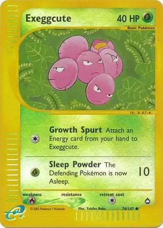 Exeggcute 076/147 (Aquapolis)  - Reverse Holofoil | Good Games Adelaide SA
