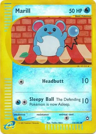 Marill 053/147 (Aquapolis)  - Reverse Holofoil | Good Games Adelaide SA