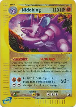 Nidoking  024/147 (Aquapolis)  - Reverse Holofoil | Good Games Adelaide SA