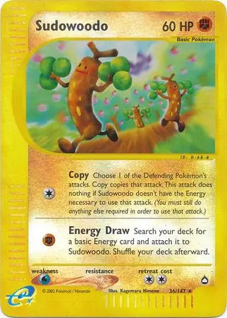 Sudowoodo 036/147 (Aquapolis)  - Reverse Holofoil | Good Games Adelaide SA