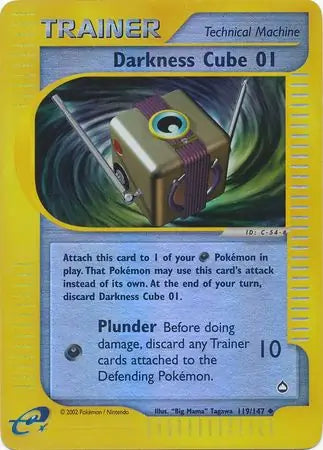 Darkness Cube 01 119/147 (Aquapolis)  - Reverse Holofoil | Good Games Adelaide SA