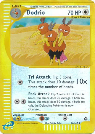 Dodrio 046/147 (Aquapolis)  - Reverse Holofoil | Good Games Adelaide SA