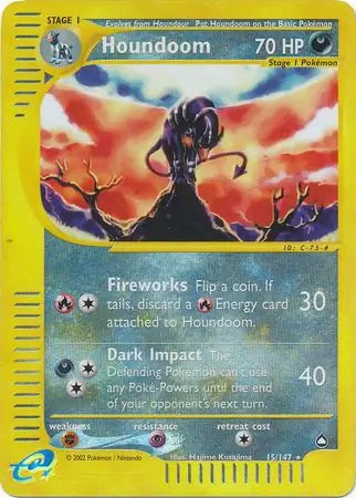 Houndoom  015/147 (Aquapolis)  - Reverse Holofoil | Good Games Adelaide SA