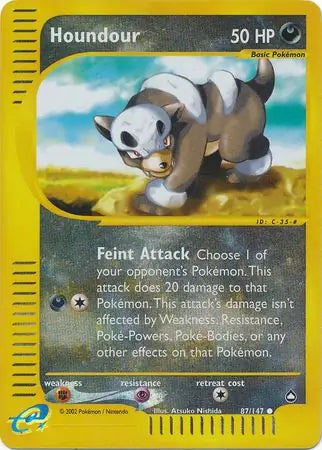 Houndour  087/147 (Aquapolis)  - Reverse Holofoil | Good Games Adelaide SA