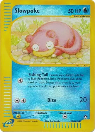 Slowpoke 108/147 (Aquapolis)  - Reverse Holofoil | Good Games Adelaide SA
