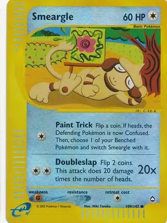 Smeargle 109/147 (Aquapolis)  - Reverse Holofoil | Good Games Adelaide SA