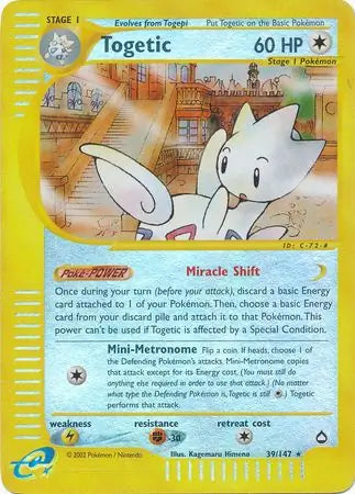 Togetic 039/147 (Aquapolis)  - Reverse Holofoil | Good Games Adelaide SA