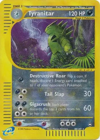 Tyranitar 040/147 (Aquapolis)  - Reverse Holofoil | Good Games Adelaide SA