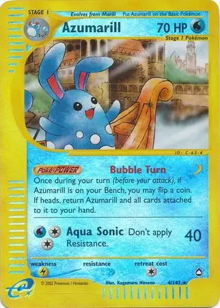 Azumarill 004/147 (Aquapolis)  - Reverse Holofoil | Good Games Adelaide SA