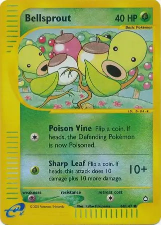 Bellsprout  068/147 (Aquapolis)  - Reverse Holofoil | Good Games Adelaide SA