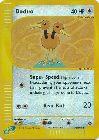 Doduo 073/147 (Aquapolis)  - Reverse Holofoil | Good Games Adelaide SA
