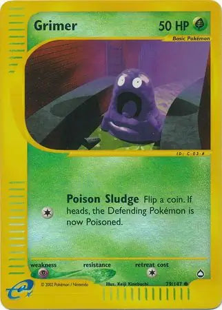 Grimer 079/147 (Aquapolis)  - Reverse Holofoil | Good Games Adelaide SA