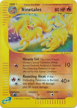 Ninetales 025/147 (Aquapolis)  - Reverse Holofoil | Good Games Adelaide SA