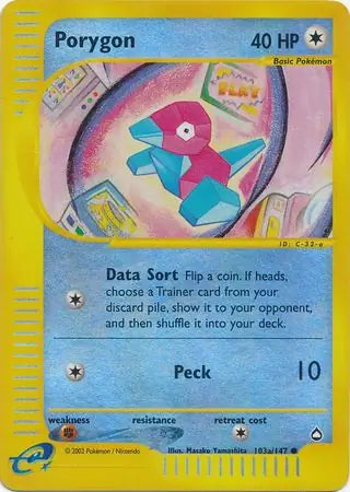 Porygon  103a/147 (Aquapolis)  - Reverse Holofoil | Good Games Adelaide SA